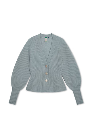 NONAME CHUNKY PEPLUM CARDIGAN