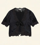 IDELLA TOP -- BLACK SILK