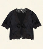 IDELLA TOP -- BLACK SILK