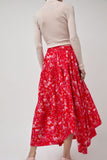 INSHADE Flared Skirt in Red Floral