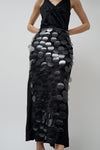 INSHADE Long Sequin Skirt in Black