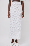 INSHADE Long Sequin Skirt in White