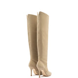 Kate Slouch Boot In Oyster Grey Suede