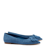 Flora Ballet Flat In Blue Denim