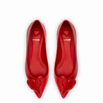 Lee Amore Flat In Scarlet Leather