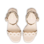 Dolly Broderie Sandal In Natural Raffia