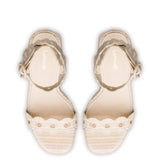 Dolly Broderie Sandal In Natural Raffia