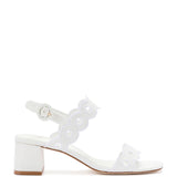 Florence Broderie Sandal In White Raffia