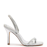 Annie Sandal In Silver Metallic Leather