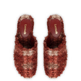 Miso Platform Clog In Berry Plaid Shearling