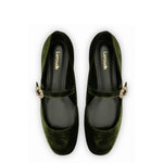 Blair Ballet Flat In Bosco Velvet