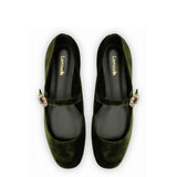 Blair Ballet Flat In Bosco Velvet