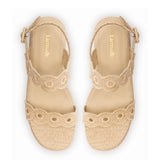 Florence Broderie Flatform In Natural Raffia