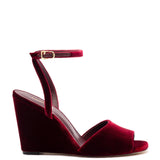 Yves Wedge In Wine Velvet