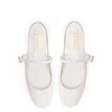 Georgina Ballet Flat In White Patent Leather