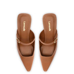 Ines Mule In Caramel Leather