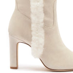 Cindy Hi Faux Fur Boot In Grey Mushroom Suede and Natural Shearling