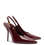 Larroudé x Altuzarra Pump In Burgundy Patent Leather