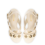 Milan Hi Sandal In Ivory Leather