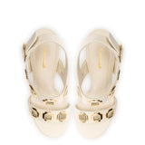 Milan Hi Sandal In Ivory Leather