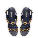 Milan Espadrille In Navy Leather