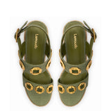 Milan Espadrille In Seaweed Raffia