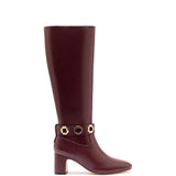 Milan Block Boot In Wine Leather