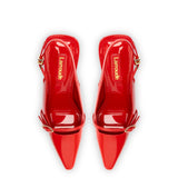 Ines Hi Pump in Scarlet Patent Leather