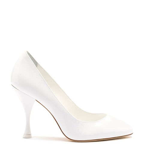 Michelle Pump In White Patent Leather