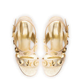 Madison Sandal In Gold Metallic Leather