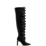 Larroudé for Jonathan Cohen: Tie Boot In Black Leather