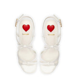 Brooks Sandal In White Patent Leather