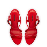 Angelina Sandal In Cherry Satin