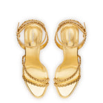 Milanina Mini Sandal In Gold Metallic Leather