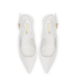 Loulou Pump In White Patent Leather