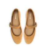 Verona Ballet Flat In Peanut Suede