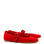 Verona Ballet Flat In Scarlet Suede