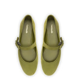 Verona Ballet Flat In Seaweed Suede