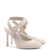 Deena By Larroudé Pump In Mushroom Grey Suede