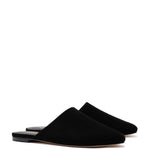 Venice Flat Mule and Pouch Kit In Black Suede