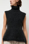 Lauren Manoogian Handknit Peplum Shell in Ink