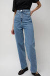 Les Coyotes de Paris Carrot Leg Trousers in Classic Denim Blue