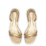 Mini Annie Sandal In Gold Metallic Leather