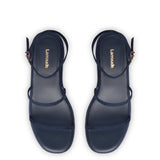 Gio Flatform Sandal In Navy Suede