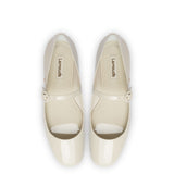 Blair Ballet Flat In Ivory Patent Leather