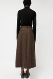 Mijeong Park Wool Blend Maxi Wrap Skirt in Brown