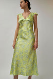 Naya Rea Tiziana Dress in Yellow Floral Print