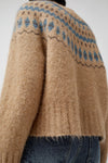 No.6 Cardiff Sweater in Camel and Blue