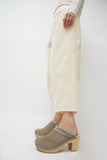 No.6 Dakota Shearling Clog on High Heel in Mist