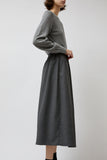 No.6 Nic Skirt in Solid Grey Wool